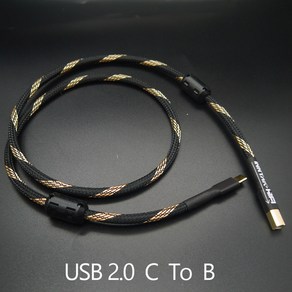 오디오 케이블 고품질 USB2.0 타입 C To B OTG & A USB 케이블 오디오 DAC 헤드폰 앰프 NO1067 용 1 개, Gold C OTG to B, 0.5m, 1) Gold C OTG to B - 0.5m