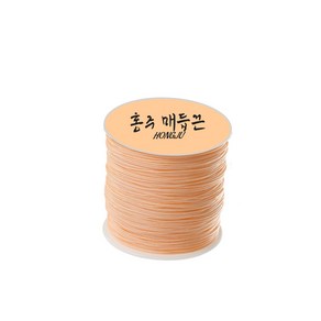 홍주 공예재료 패션 매듭 팔찌 만들기 실, 1개, 살구베이지
