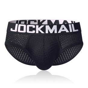 JOCKMAIL 여름 패션 남성 아웃도어 러닝 비치발리볼 팬티 아이스 나일론 망사 소프트 남성 삼각팬티