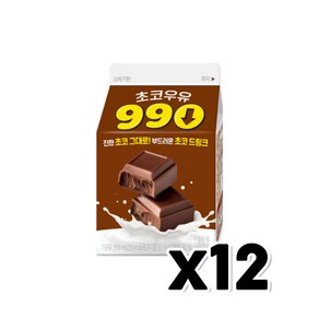 빙그레 990 초코우유 팩음료 300ml x 12개