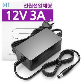 DC 12V 어댑터 모음 모니터 CCTV LED 직류전원장치 DC 아답터, 1개