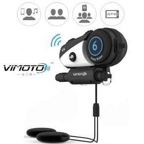 오토바이 헬멧 블루투스 이어폰 헤드셋 영어 버전 인터콤 Vimoto V6 600mAh 미리 암 페르 하우어 다기능 스테레오 헤드폰 휴대 전화, 1.Single package, 1.Single package