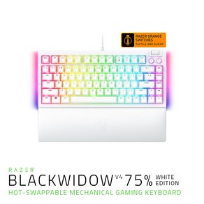 레이저코리아 Raze BlackWidow V4 75% White KR 블랙위도우 V4 75% 화이트 한글 유선 키보드, 제조사축