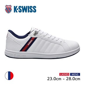 K-SWISS 스니커즈 남녀공용 로우 컷 3색 화이트 네이비 레드 KS300