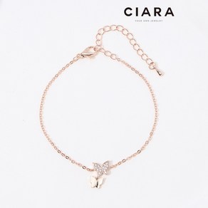 CIARA 14K Chiei 두에 버터플라이 심플 팔찌(GoldPlated)