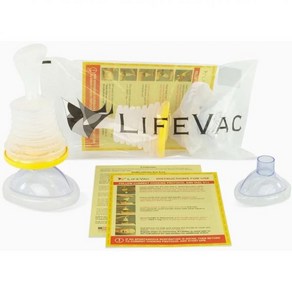 LifeVac 초킹 질식 장치 휴대용 여행용 가정용 차량용 쵸깅 초크 정품 EMS Kit - 전문가용 및 성인용 흡입 구조 구급 키트 기도