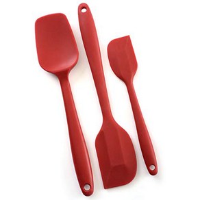 Nopo Red 3 Piece Silicone Spatula Set Nopo 빨간색 3피스 실리콘 주걱 세트, 1개