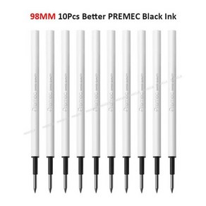 샤오미 미지아 사인펜 MI 펜 PREMEC 스무스 스위스 리필 잉크 블랙 블루 9.5mm, [06] 10Bette Black ink