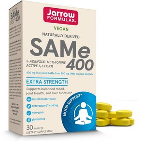 자로우포뮬러스 Jaow Fomulas SAMe 400 mg Suppots Joint Health Function Metabolism 30 Tablets Up To a 30, 1개, 30정