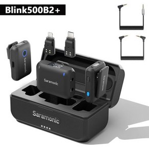 Saramonic 무선 라발리에 라펠 마이크 아이폰 안드로이드 DSLR 카메라용 USBC 라이브 스트리밍 유튜브 녹화 Blink500B2