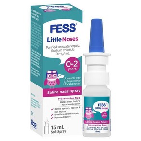 호주 fess 페스 리틀 노우즈 아기 코막힘 스프레이 유아용 Fess Little Noses Saline Nose Spay Single, 2개