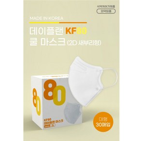 데이플랜 쿨 마스크 대형 KF80 화이트 새부리형