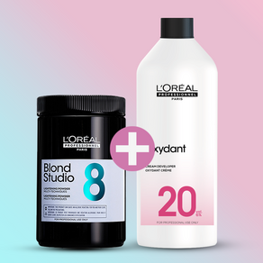 로레알 블론드 스튜디오 8 탈색약 500g + 로레알 옥시던트 6% 산화제 1000ml, 1개, 1L