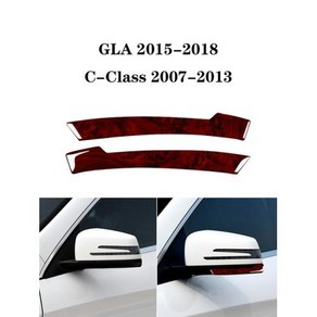 메르세데스 벤츠 C E W204 2007-2013 W212 2010-2012 우드 그레인 소재 레드 스티커 자동차 인테리어 장식 액세서리, 1.Reaview mio