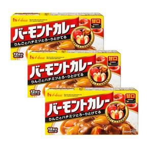 일본 하우스 바몬드 고형 카레 3종 순한맛, 3개, 230g