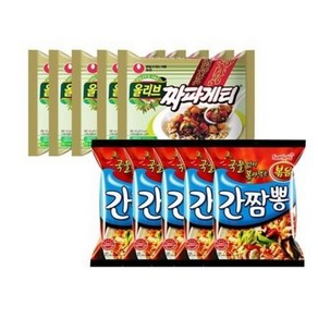 삼양 볶음간짬뽕 5개 + 농심 짜파게티 5개, 10개