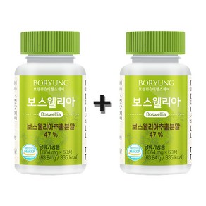 보스웰리아 보스웰릭산 고함량 65% 1 000mg 120정 2통