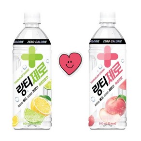 링티제로 복숭아 500ml 6입 + 링티 제로 레몬라임 500ml 6입, 12개