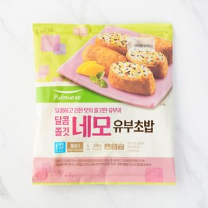 [메가마트]풀무원 달콤쫄깃 네모 유부초밥 330g, 1개