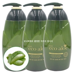 (1+1+1 1세트)로제 에코 알로에 헤어 멀티에센스 530ml (모발영양+보습+내추럴세팅), 3개