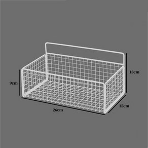 무타공 철제 메쉬 바스켓 욕실 선반, 메쉬바스켓 화이트, 1개