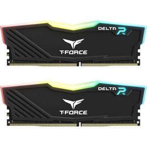 TEAMGROUP TForce Delta RGB DDR4 32GB(2x16GB) 3600MHz(PC428800) CL18 데스크탑 게임용 메모리 모듈 Ram 블랙 TF3D432