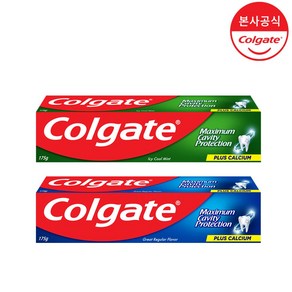 콜게이트 맥시멈 캐비티 프로텍션 치약 175g 2종 레귤러 + 쿨민트, 2개