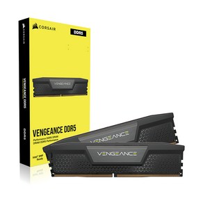 CORSAIR 커세어 CORSAIR DDR5-5600 CL40 VENGEANCE 블랙 패키지 (64GB(32Gx2)), 2개