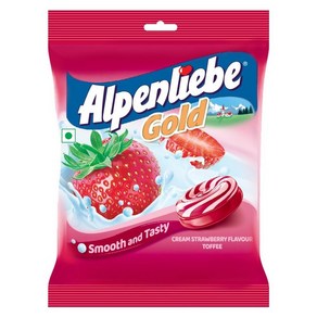 Alpenliebe Gold Candy Cream Strawberry Flavour 156.4g (46 Pieces) 알펜리베 골드캔디 크림딸기맛 156.4g (46개입)