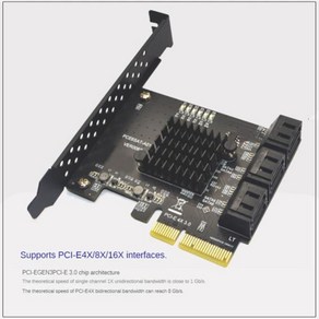 HDD용 SATA PCI E 어댑터 3.0-PCI Expess X4 확장 카드 3.0 컨트롤러 6 포트, 01 CHINA, 1개