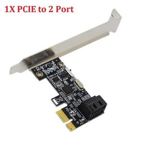 컴퓨터PC ASM1064 SATA PCIe 어댑터 2/4/6 포트 III-PCI Expess 3.0 X1 컨트롤러 확장 카드 비디오 케이블 익스텐더, 01 1X PCIE to 2 Pot