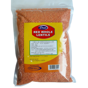 DREAM 렌틸콩 800g RED WHOLE LENTILS (mosaidal)800g, 1개