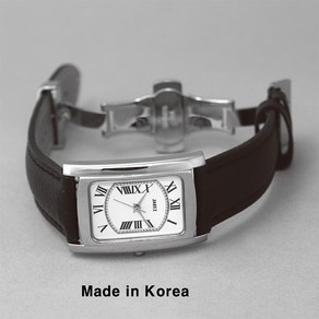 Made in Koea ko-9000DM 사각시계 정장시계 남자손목시계야베스 JABEZ - D버클 자동밴드(Buttefly자동밴드) 착용