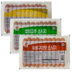 사조오양 숯불구이맛소시지1개+옥수수콘1개+청양고추1개, 3개, 1kg