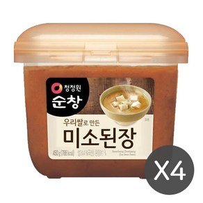 청정원 순창 우리쌀로만든 미소된장 450g, 4개