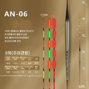 AN 갈대 스마트전자찌 소꼬즈리 내림찌 민물바닥 낚시 찌, 2개, AN-06 부력3.0g