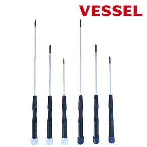 (IN) VESSEL 베셀 정밀드라이버 십자 일자 정밀작업 75mm 100mm 150mm, 일자75mm, 1개