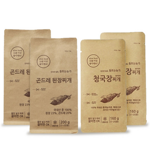 [KT알파쇼핑]동트는농가 청국장찌개 160g x 2팩 + 곤드레된장찌개 200g x 2팩, 1개, 단일상품_개당 용량_상세페이지참조