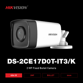 하이크비전 하이크비전 DS-2CE17D0T-IT3/K 3.6mm CCTV 적외선, 1개