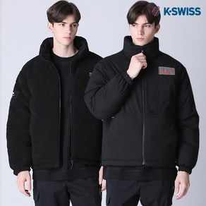 [케이스위스K-SWISS] 시크 리버시블 덕다운 양털 후리스 패딩