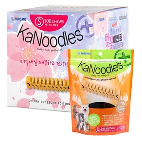 [벚꽃에디션] 포켄스 카누들 치석제거 덴탈껌 필로팩 S 100P + 25p증정, 850g, 1개, 벚꽃에디션 100p+25p