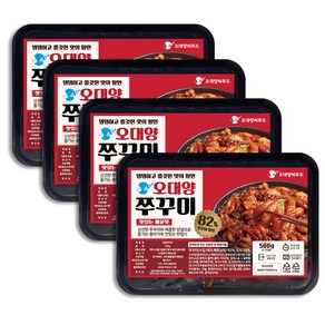 [4팩] 양념쭈꾸미 500g 오대양씨푸드 맛있게 매운맛, 4개