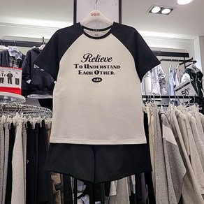 [소이] NC인천점 #25년 여름신상# 기획 50%세일 ** 4부 래글런 셋업티 + 4부 포켓 포인트 셋업 바지 ** 상하복세트