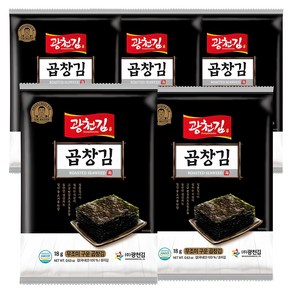 광천김 무조미 곱창 전장김, 18g, 5개