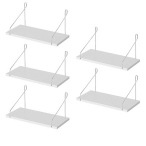 벽선반 못없이 설치하는 무타공 벽걸이선반 5개세트(3가지 고정부품 포함)