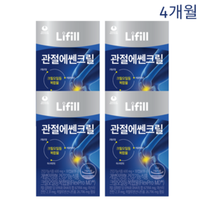 라이필 류승룡 관절에쎈크릴 600mg X 120 캡슐 / 3중 복합물 (4달분), 120정, 4박스