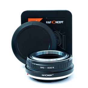 K&F Concept M42-EOS R 렌즈 변환링 어댑터 / M42 렌즈 - 캐논 RF 바디 / 뒤캡포함 / M42 lens to RF adapter