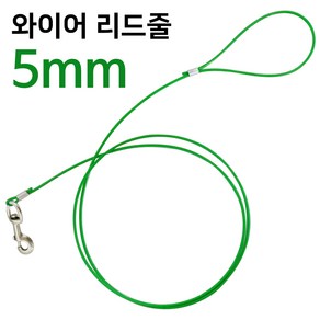 애견 와이어 리드줄5mm 강아지 개목줄 반려견 이동줄