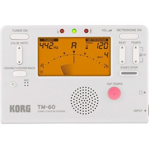 KORG (코르그) 튜너 메트로놈 동시에 사용할 수있는 TM-60 BK 블랙 취주악 황동 밴드 오케스트라 개인 연습 컴팩트 운반, 1개