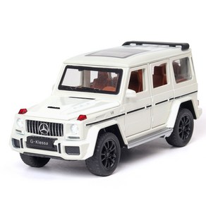 BENZ 벤츠 지바겐 AMG G63 SUV 1대32 자동차 미니카 모형 다이캐스트 꿈꾸는다락방, 화이트, 1개